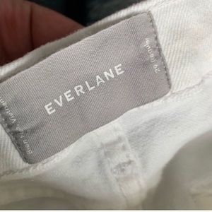 Everlane white denim skinny jeans